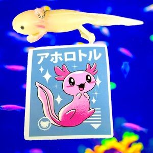 ADORALotl Axolotl Crazy Trending WaterProof Single Decor Accent Sticker